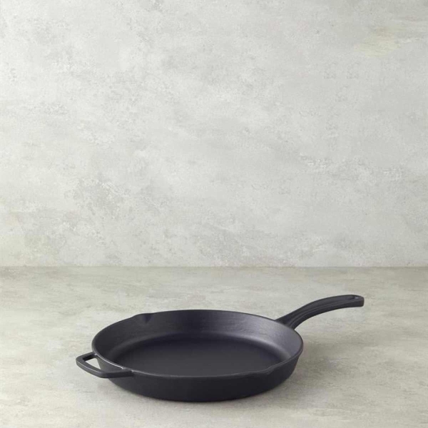 Hecha Cast Iron Round Pan 28 cm Black