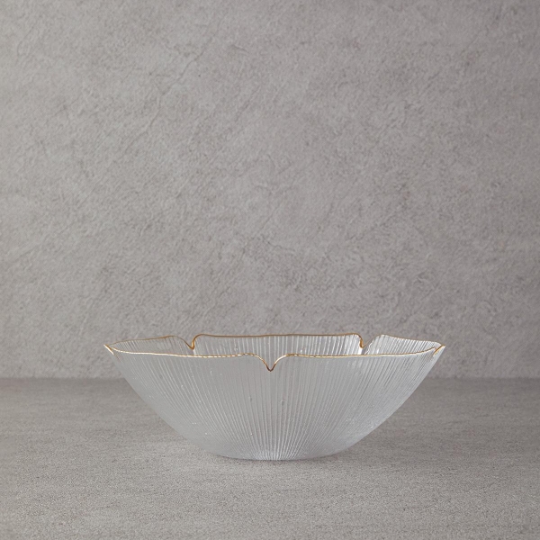 Siana Glass Bowl 16 Cm Gold