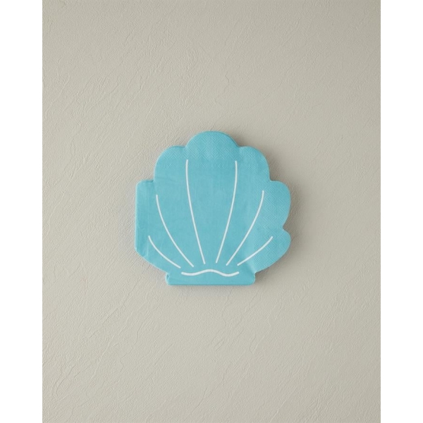 Seashell 20-Pieces Paper Napkins Blue