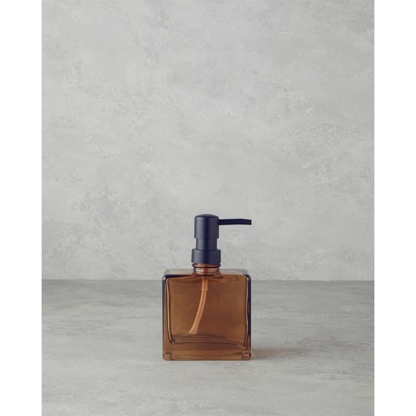 Myla Glass Bathroom Liquid Soap Dispenser 15cm Amber