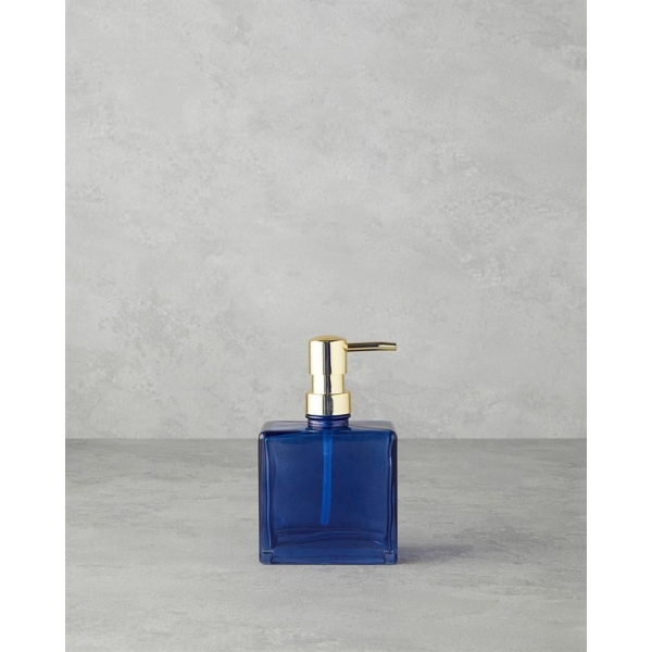 Myla Glass Bathroom Liquid Soap Dispenser 15cm Blue