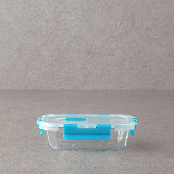 Lock&Fresh Glass Storage Container 950ml Blue