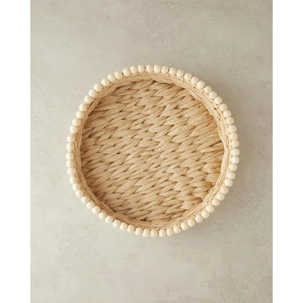 Chaplet Wicker Tray 32cm Brown