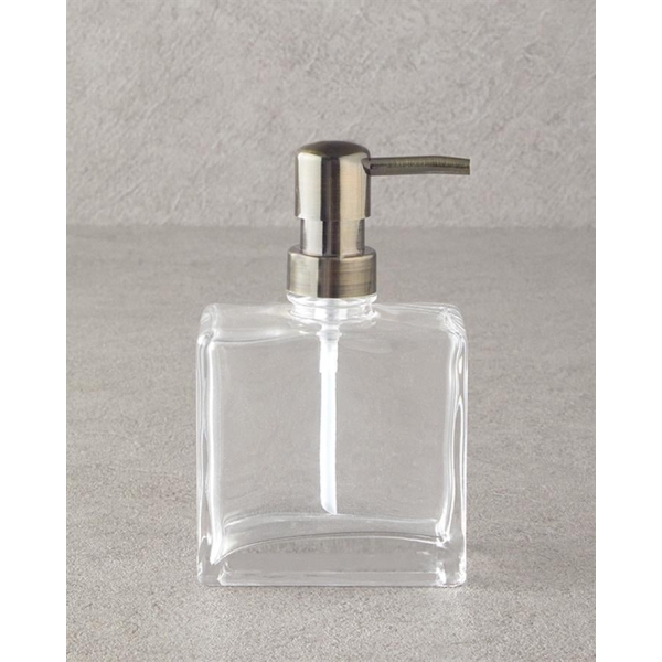 Myla Glass Bathroom Liquid Soap Dispenser 15cm Transparent