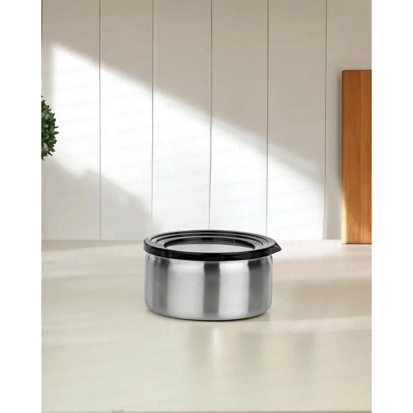 Inox Stainless Steel Storage Container 12 cm Silver