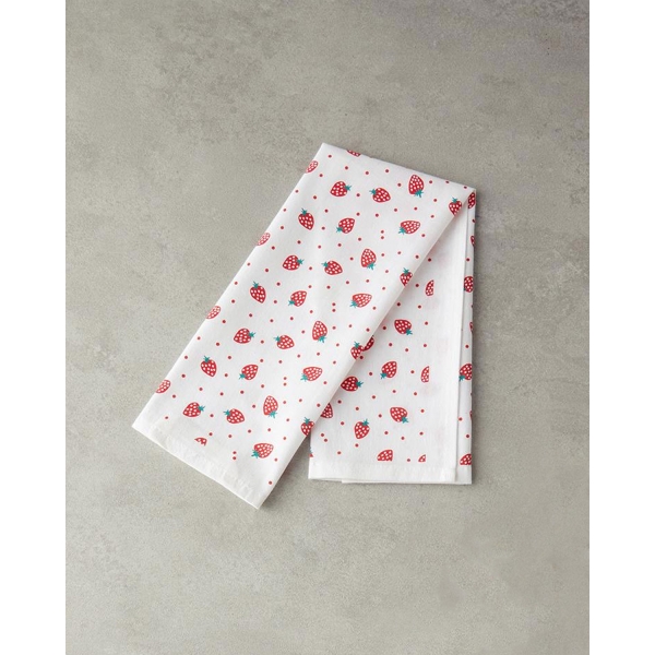 Strawberries Cotton Drying Cloth 30x50cm Red 