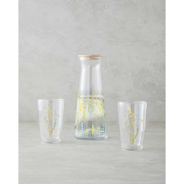 Rosemary Glass 3 Pieces Water Set 1150 Ml + 400 Ml Colored