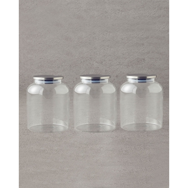 Sinna Borosilicate 3 Pcs Spice Jar 450ml Transparent