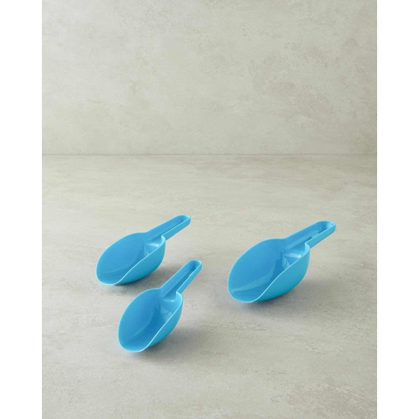 Poul Plastic 3 Pieces Measuring Spoon 22x7.8x5 Cm Turquoise