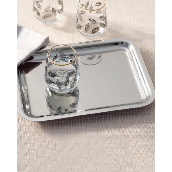 Blade Stainless Steel Tray 40x28 Cm Silver