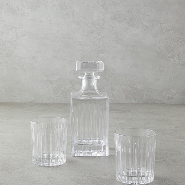 Premium Crystal 3 Piece Carafe 700ml+320ml Transparent