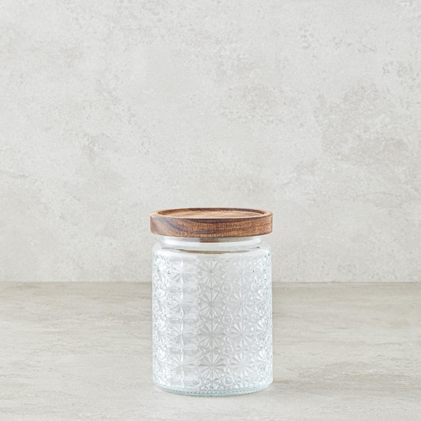 Maura Glass Jar 800ml Transparent