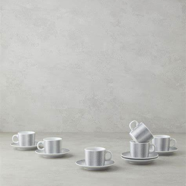 Elisa Porcelain 12 Piece Coffee Cup Set For 6 People 80ml Black