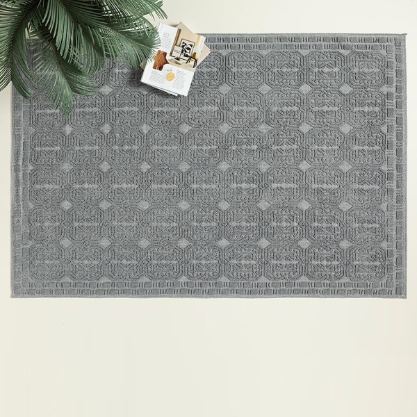 Chester Cotton Rug 80x150cm Gray