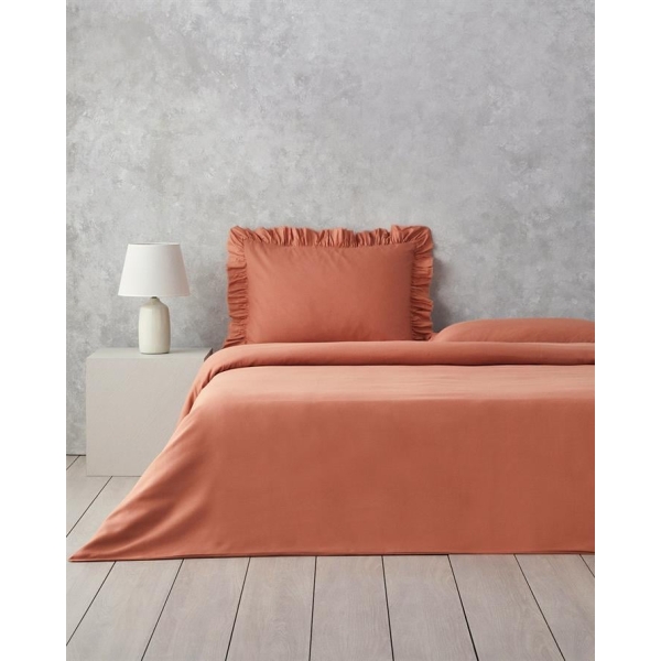 Blaze Single Duvet Cover Set 160x220cm Terracotta