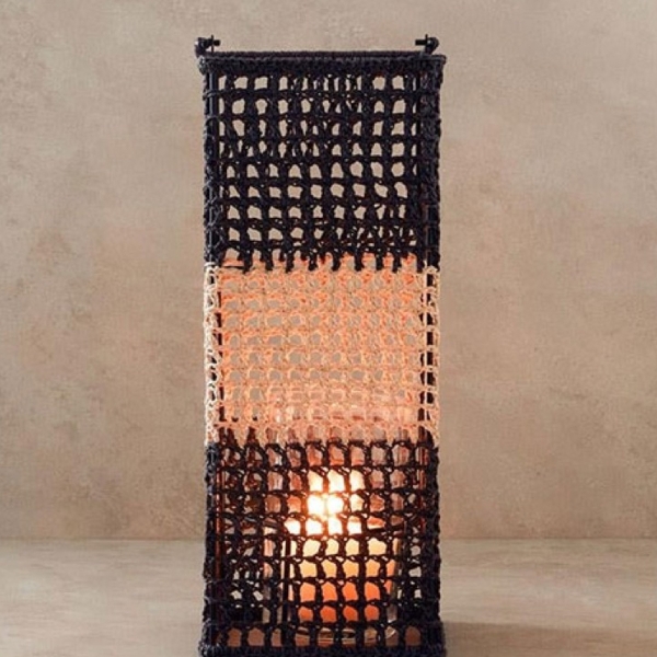 Orsa Lantern 15X40 Black - Beige