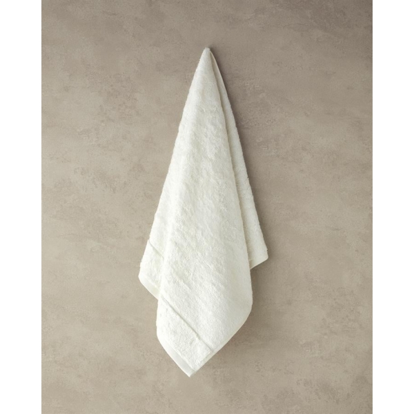 Leafy Bamboo Face Towel 50x90 cm Ecru