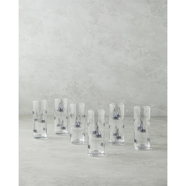 Mest Glass 6-Piece Cups 195 ml Black