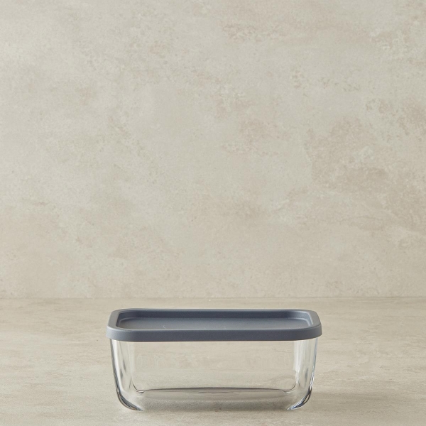 Fresh Safe Glass Storage Container 1170 ml Grey