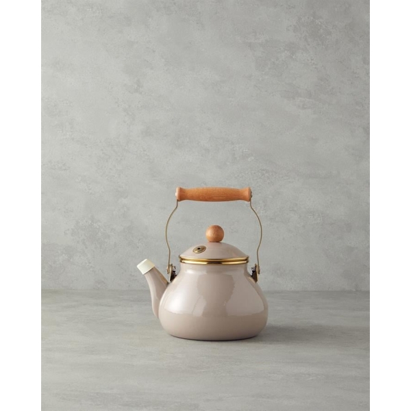 Perro Enamel Teapot 2 Liters Beige