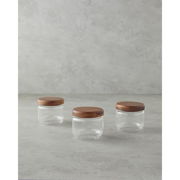 Jore Glass 3-Piece Spice Jar 300 ml Transparent