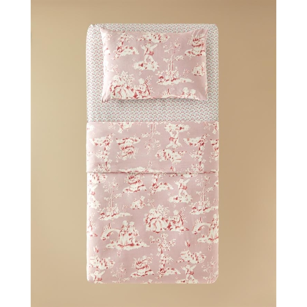 Bearette Cotton Kids Duvet Cover Set 160x220 cm Pink