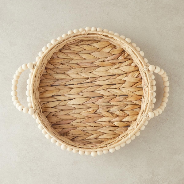 Chaplet Wicker Tray 30 cm Brown