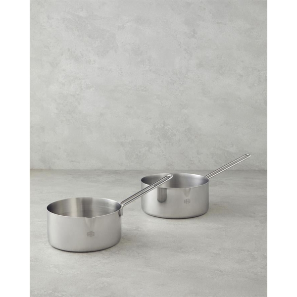 SauceMate Stainless Steel Saucepan Set of 2 14-16 cm Silver