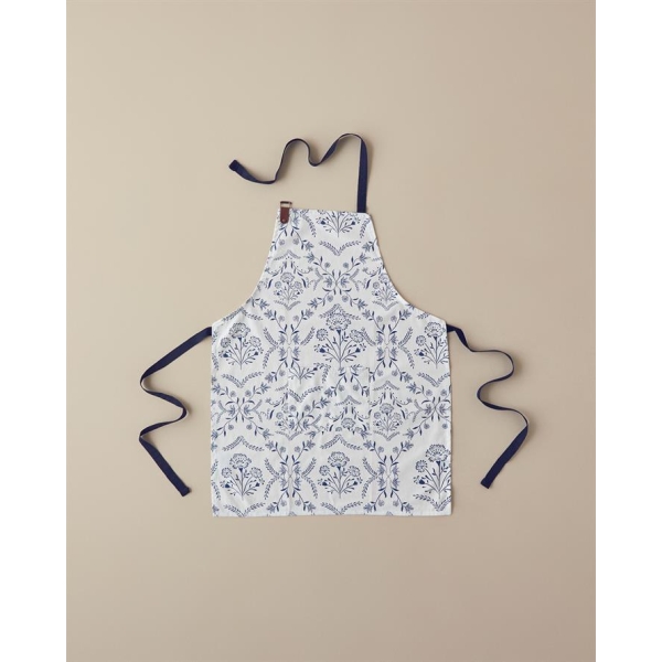 Cooktop Cotton Polyester Kitchen Apron 70x55 cm White - Blue