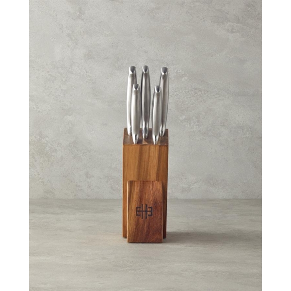 Creil Stainless Steel 5 Piece Block Knife Set Silver