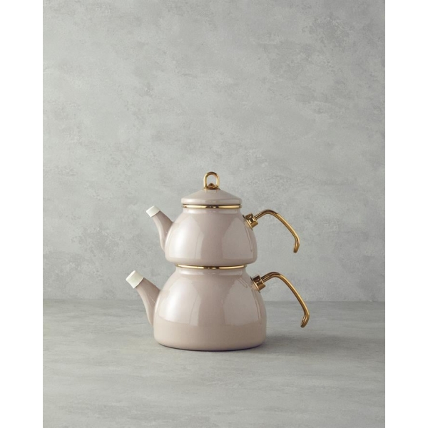 Perro Enamel Teapot 0.50L + 1.1L Beige