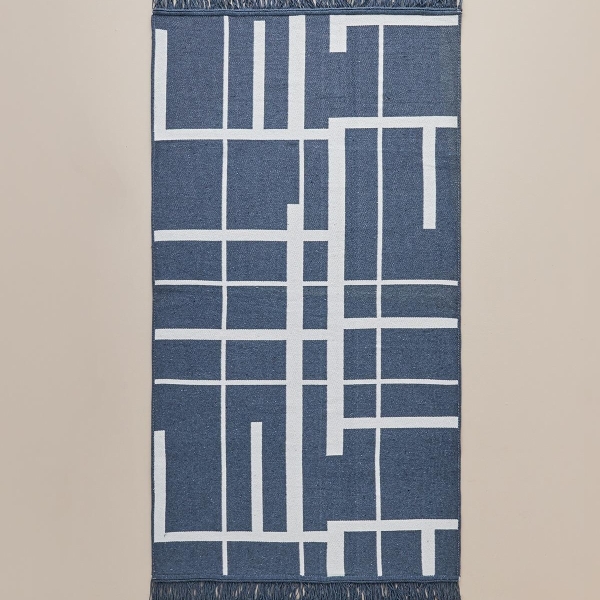 Eterno Woven Rug 120x180 cm Navy Blue