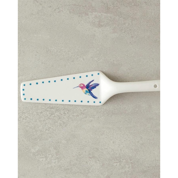 Carnival Sparrow New Bone China Serving Utensil 25x6 cm White - Blue