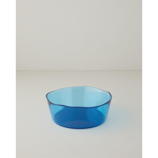 Coastal Charm Glass Bowl 21 cm Dark Blue