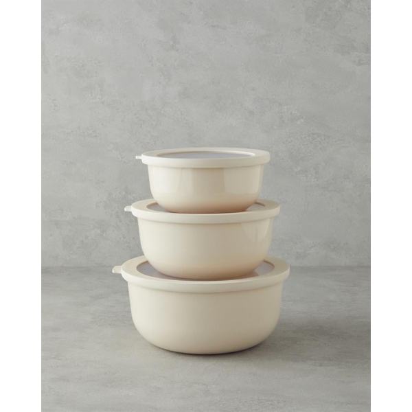 Sara Plastic 3-Piece Storage Box Cream