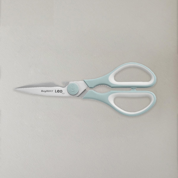 Leo Stainless Steel Kitchen Scissors 21 cm Light Green