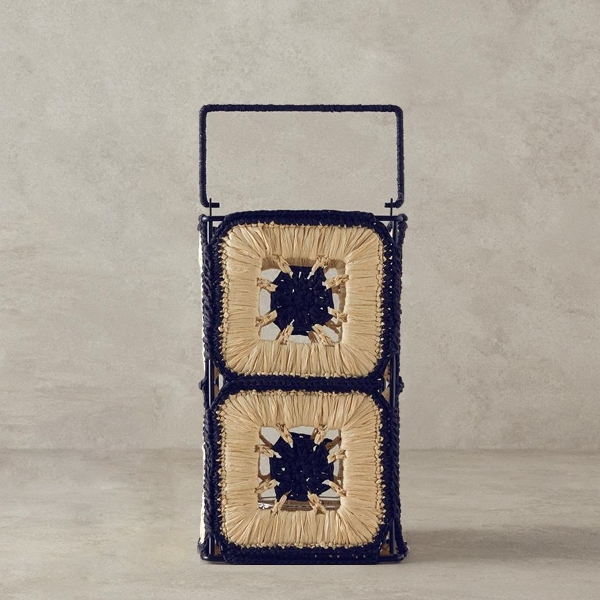 Patch Lantern 15x30 cm Black - Beige