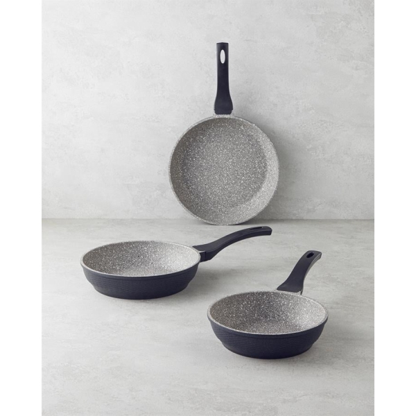 Costa Aluminum 3-Piece Pan Set 20-24-28 cm Gray