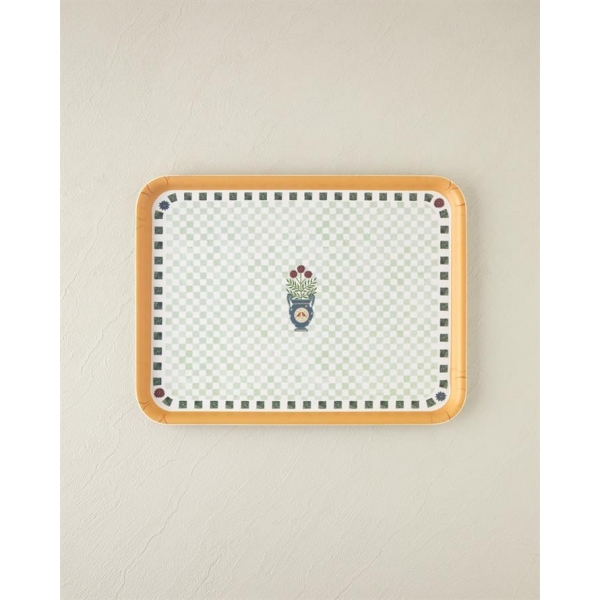 Retro Realm Melamine Tray 27x36 cm Yellow