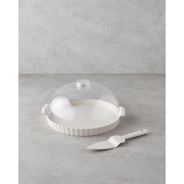 Colessa PP-Crystal Covered Cake Bowl 35 cm Cream