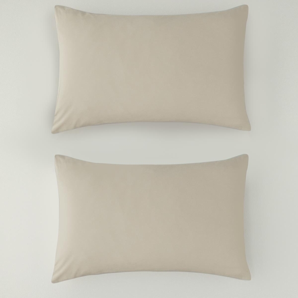 Pure Cotton 2-Piece Pillowcase 50x70 cm Coffee Foam