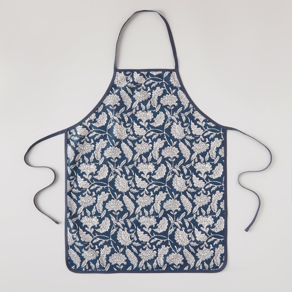 Lenna Cotton Polyester Waterproof Kitchen Apron 60x75 cm Navy Blue