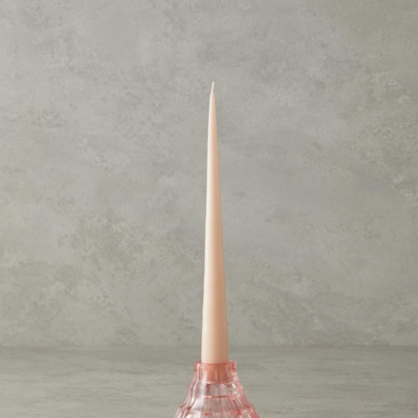 Alesa Glass Candlestick 6 cm Pink