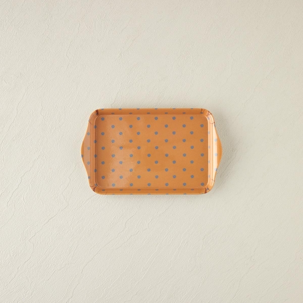 Retro Fleur Melamine Tray 23x14 cm Yellow