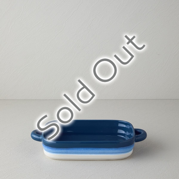 Cheerful Stoneware Oven Bowl 32x19x6 cm Blue