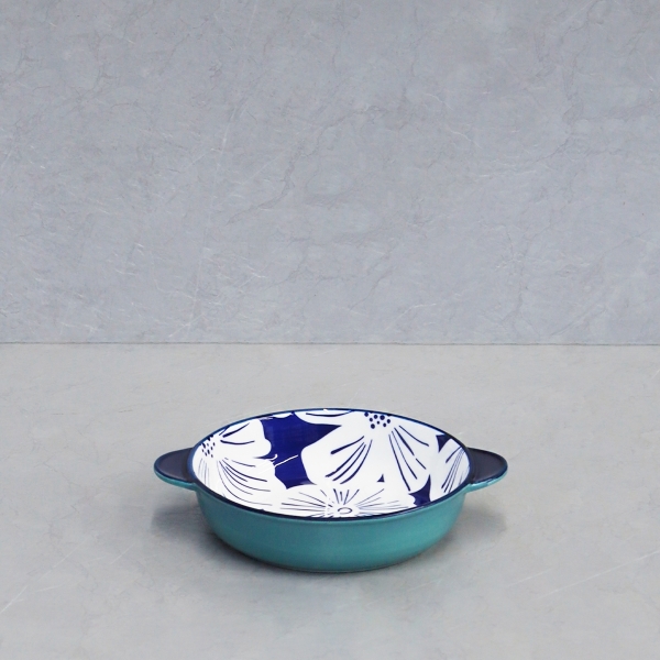 Ophelia Porcelain Boat Plate 19x15 cm Blue-White