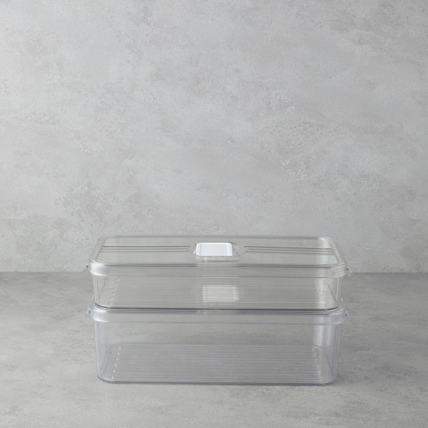 Odes Plastic 2-Piece Kitchen Organizer 2 L – 5 L Transparent