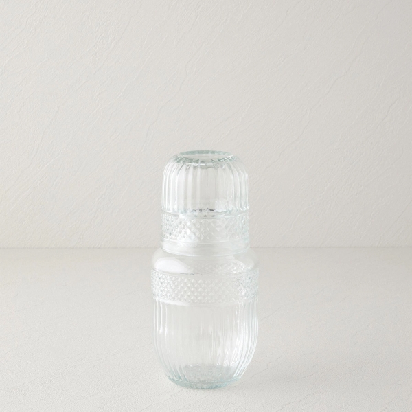 Olympia Glass Bedside Pitcher 560 ml + 200 ml Transparent