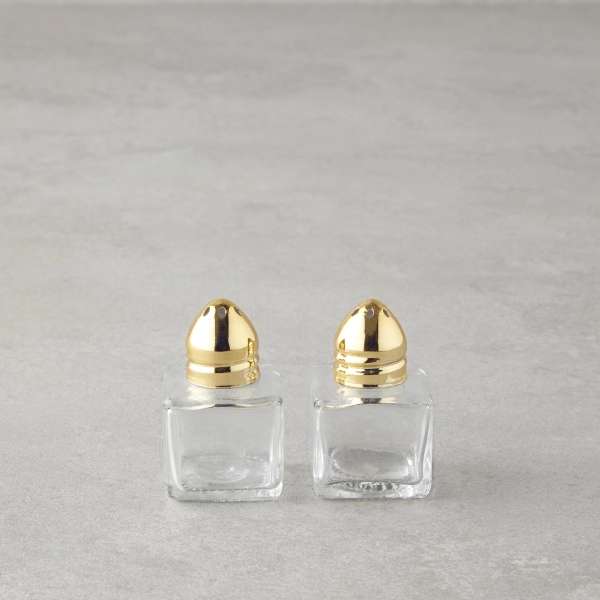 Lelia Glass 2-Piece Salt and Pepper Shaker 4x5 cm Gold