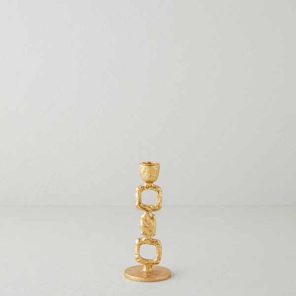 Shine Candlestick 18.5 cm Gold